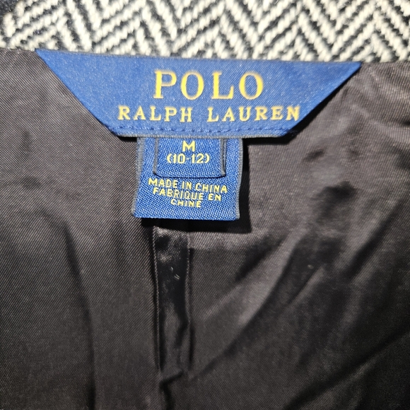 Polo Ralph Lauren Classic Gray Herringbone Blazer Womens Medium 10-12 - Picture 6 of 16